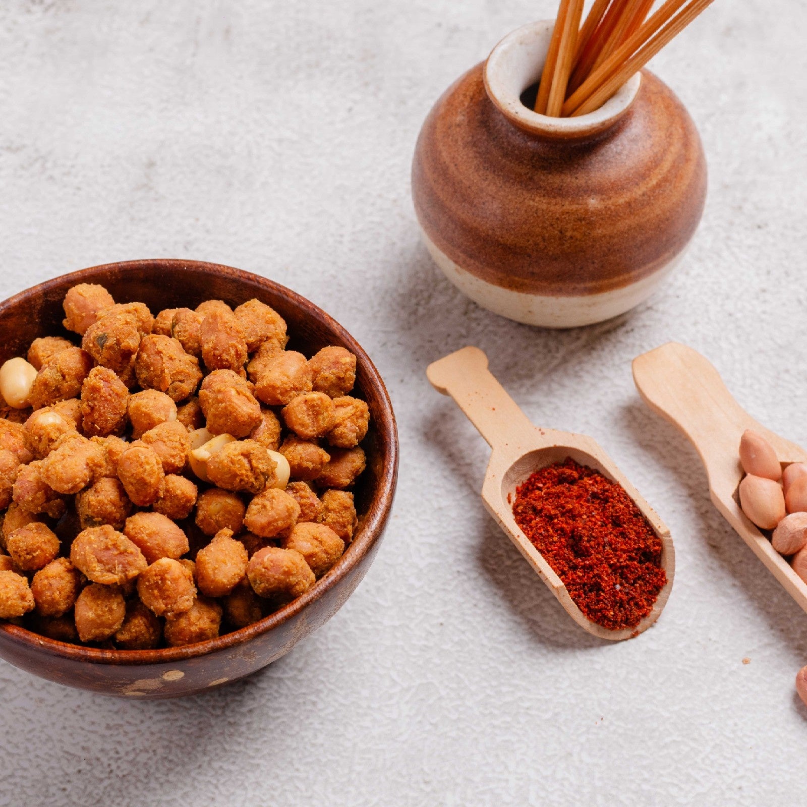 Buy Fried Masala Peanuts online from World of Mysore Pak – crispy groundnuts coated with bold, spicy flavor.