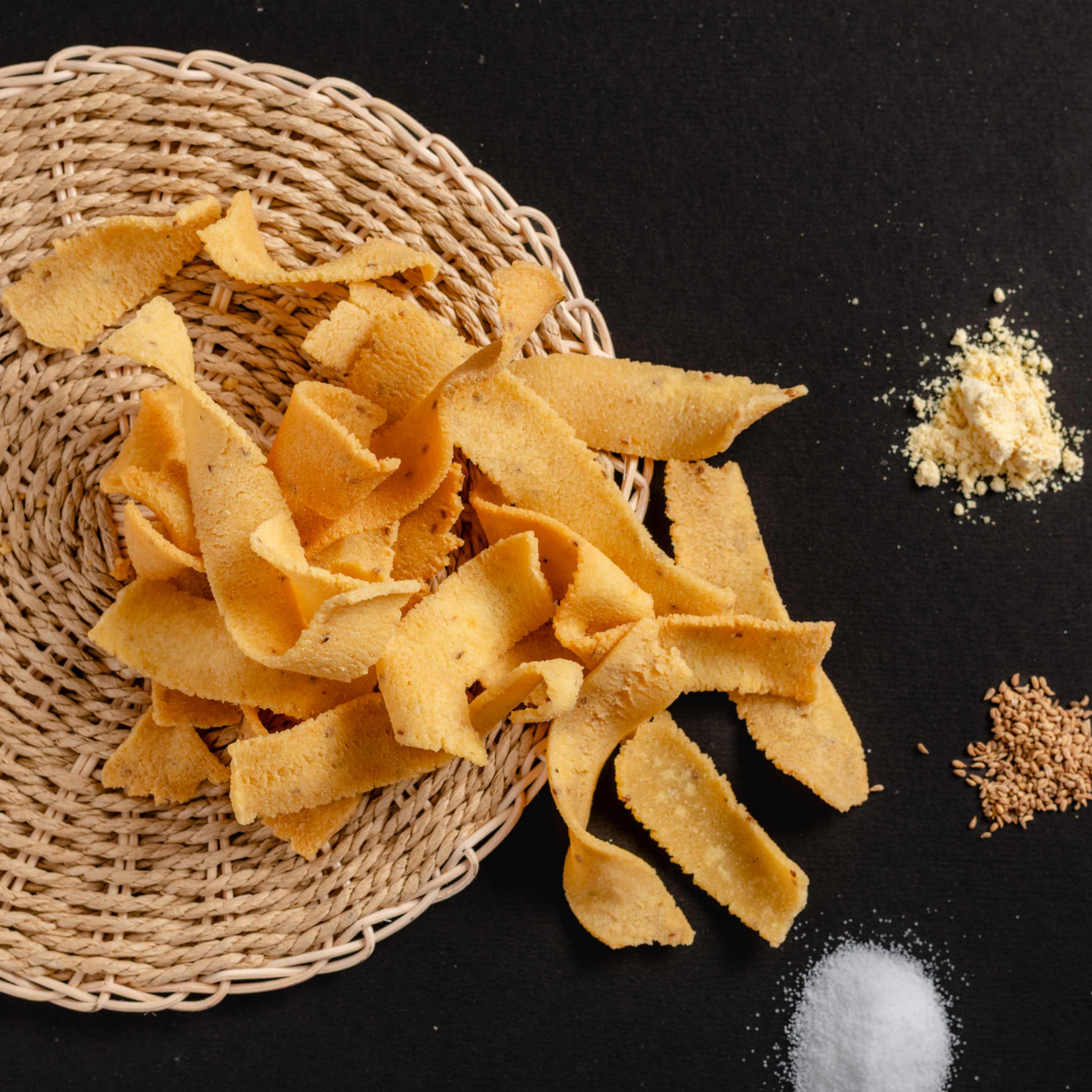 Buy Ribbon Muruku online from World of Mysore Pak – crunchy snack made with rice and urad dal flour, ideal for celebrations.