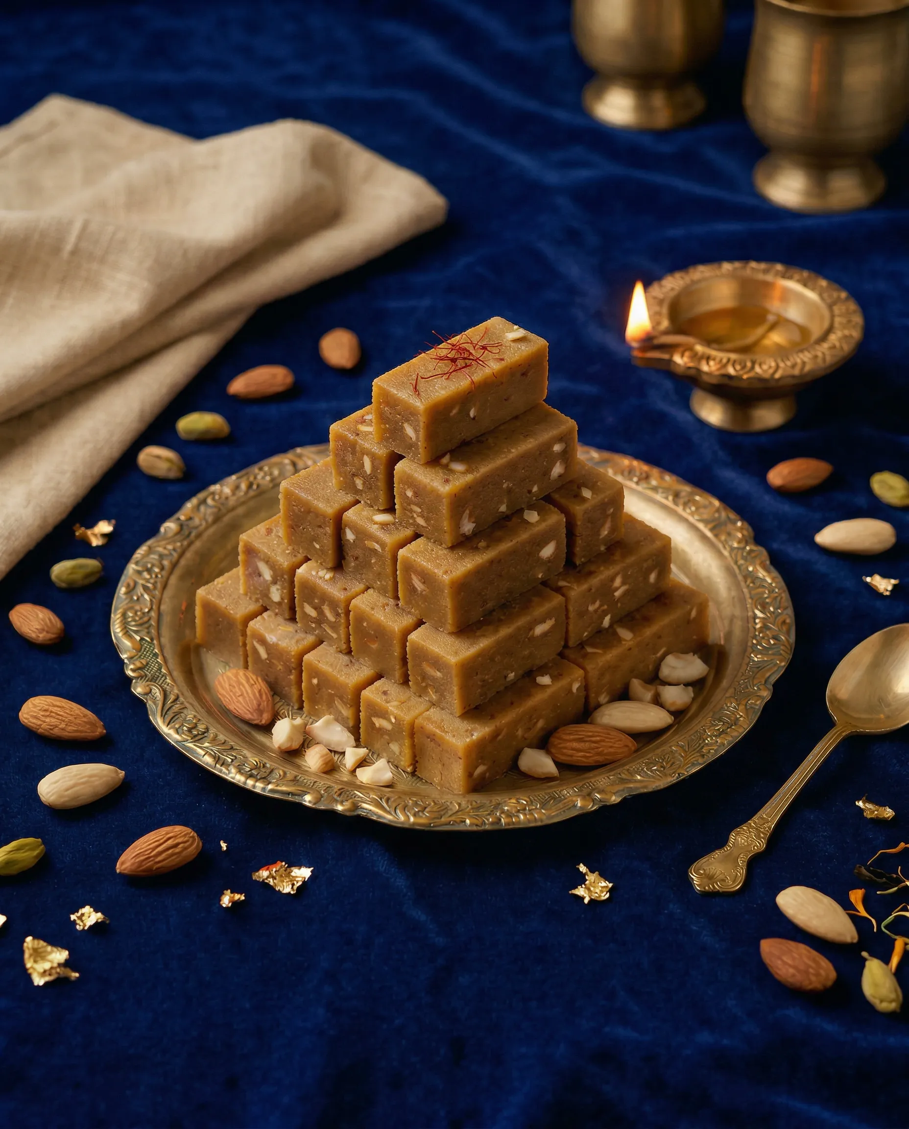 Roasted Almond Mysore Pak