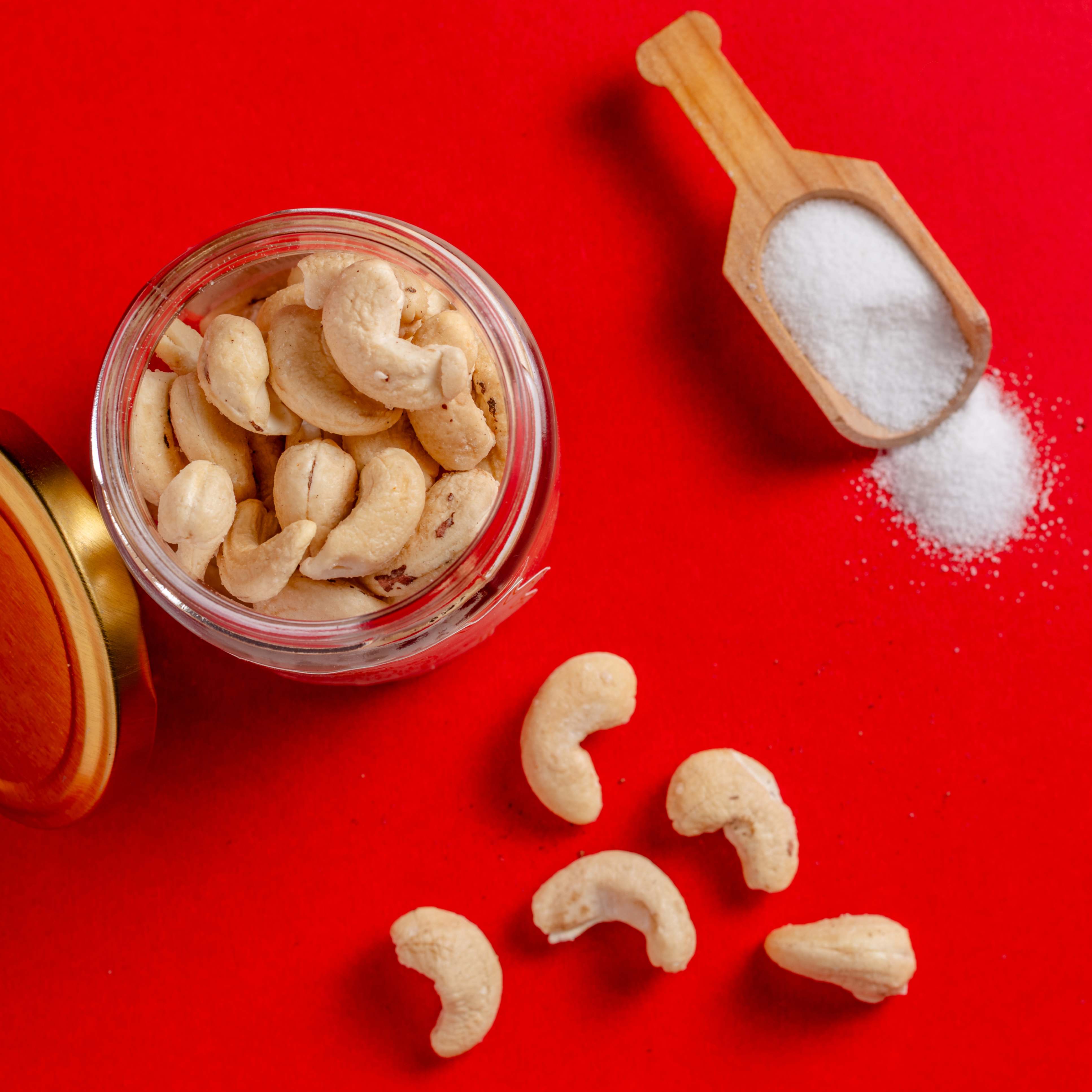 Buy Cashew with salt online from World of Mysore Pak – lightly salted, roasted cashews for a rich and satisfying snack.