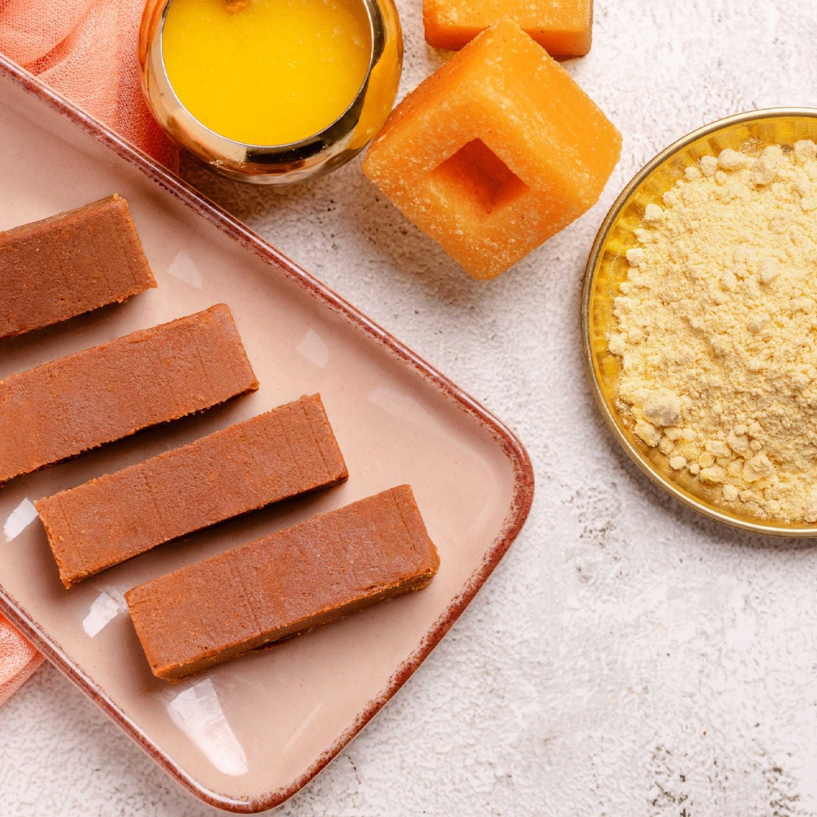 Buy Organic Jaggery Pak online from World of Mysore Pak — a fresh Mysore Pak sweet rich Indian flavor.
