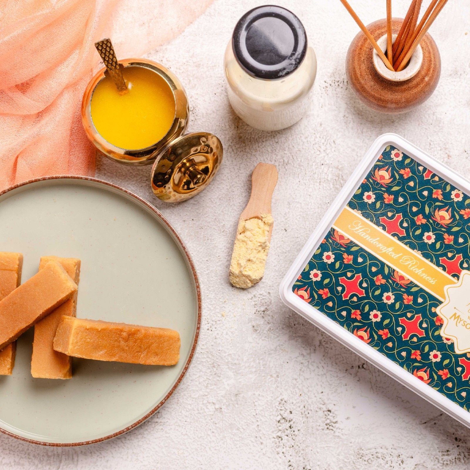 Buy soft Milk Mysore Pak online from World of Mysore Pak – rich, milky, and melts in your mouth.
