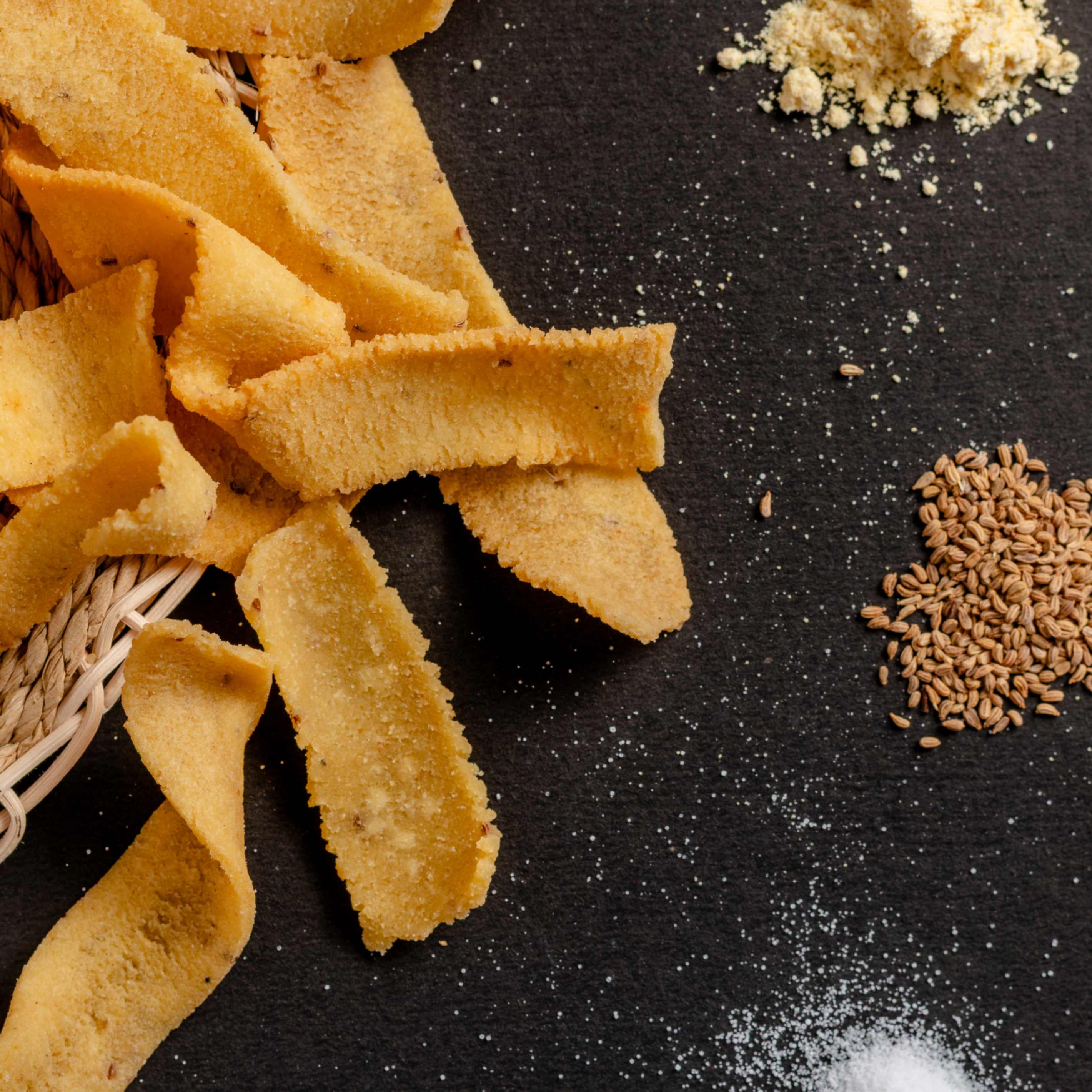 Buy Ribbon Pakoda snack online from World of Mysore Pak – traditional crispy snack made from spiced rice flour ribbons.