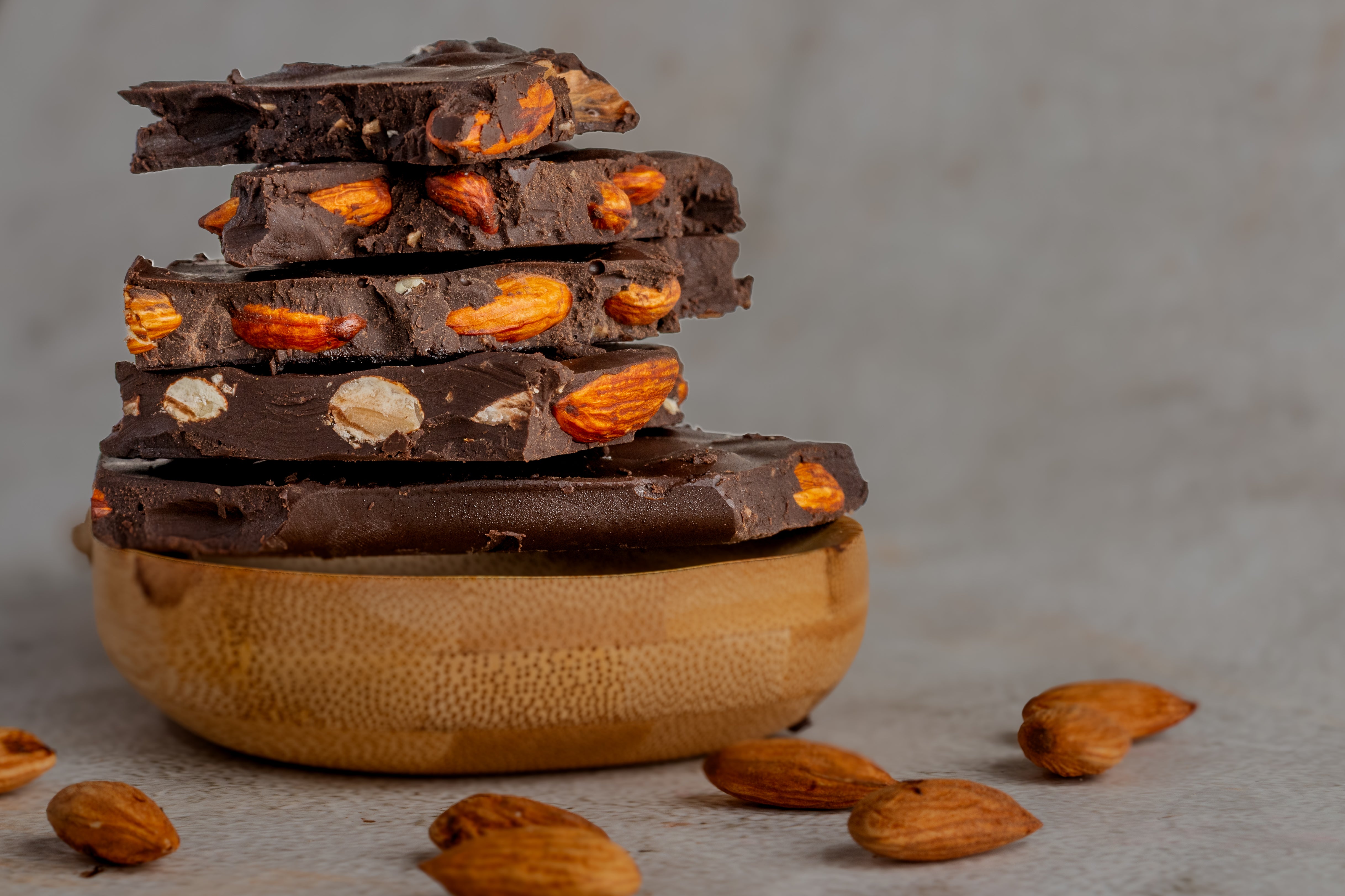 Buy Roasted Almond Dark Chocolate Bars online from World of Mysore Pak – intense flavor with simple indulgence.